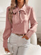 Bluse mit Schleifenkragen | Polyester | Femininer Stil