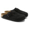 Boston Wildleder Schwarz | Klassische Clogs mit weichem Fußbett