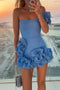 Elegantes Minikleid | Asymmetrisches Design | Raffinierte Rüschen