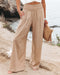 Maren Damenhose aus Baumwoll-Leinen | Weite Hose mit hoher Taille & lockerer Passform