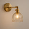 Retro-Wandlampe mit Tulpenknopf aus Glas für den Innenbereich