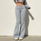Damen Hose | Flared Bootcut, Tiefer Bund, Basic Y2K Streetstyle, Herbst & Frühling
