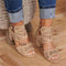 Alina Damen Sandalen mit Absatz & Ajourmuster | Elegant, Luftig & Verstellbar für den Sommer