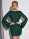 Nova Kleid mit Pailletten | Lange Glockenärmel & Schmeichelnder Schnitt