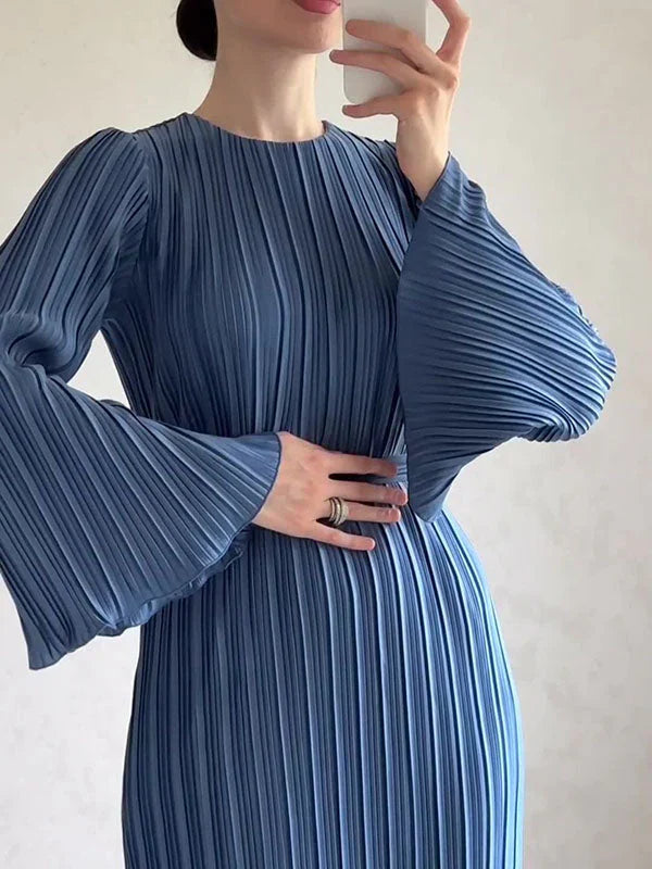 Isalys Langes Kleid für Frauen | Eleganz & Glockenärmel