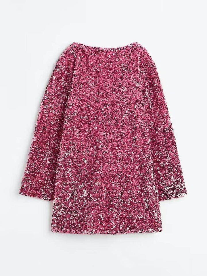Marcelle | Paillettenkleid mit Schleife und Schleifenverschluss