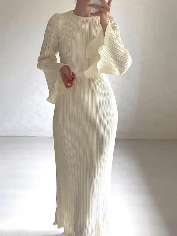 Isalys Langes Kleid für Frauen | Eleganz & Glockenärmel