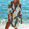 Celia | Fließendes Hemdblusenkleid mit Tropical Print für einen eleganten Sommerlook