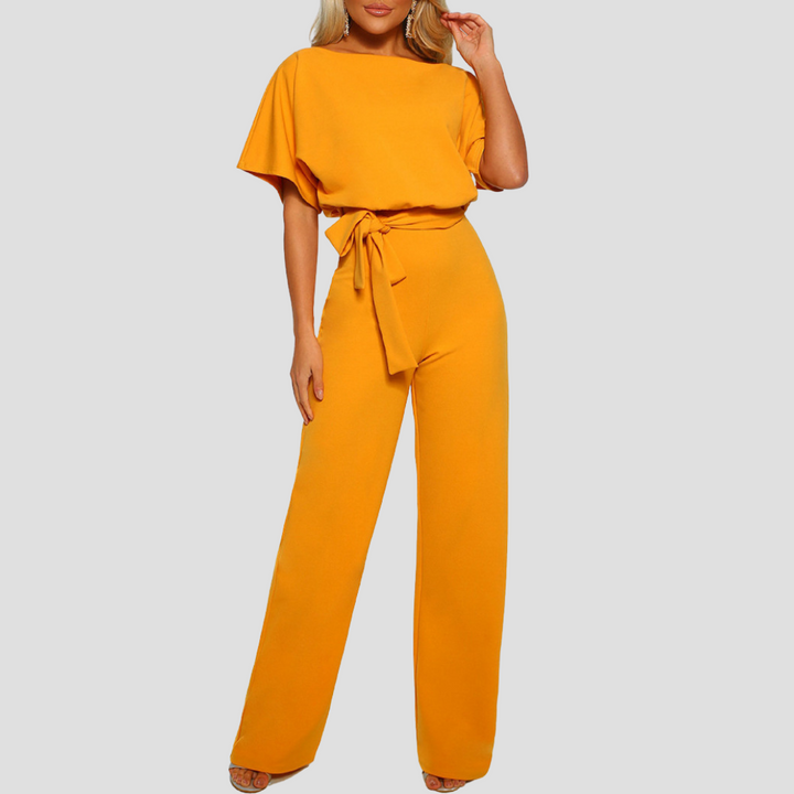 Beline | Eleganter Jumpsuit mit Gürtel | Fliessende Silhouette & Lässiger Look