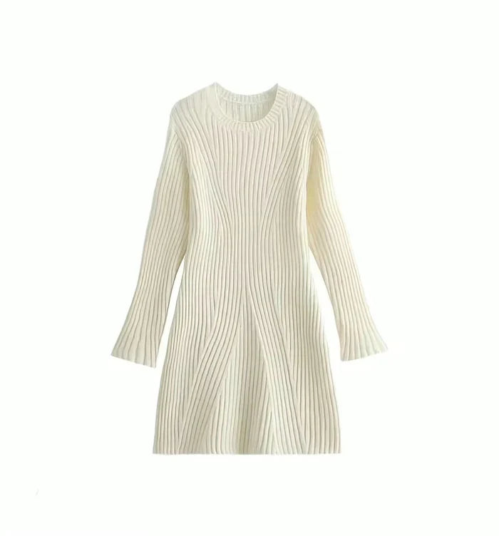 Maelis Pulloverkleid für Damen | Eleganz & Rippstrick