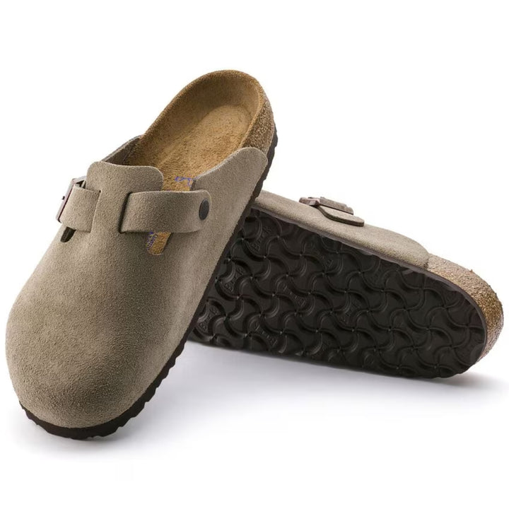 Boston Schweden | Anatomisch geformte Komfort Clogs aus Veloursleder