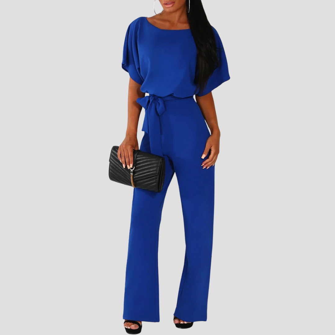 Beline | Eleganter Jumpsuit mit Gürtel | Fliessende Silhouette & Lässiger Look