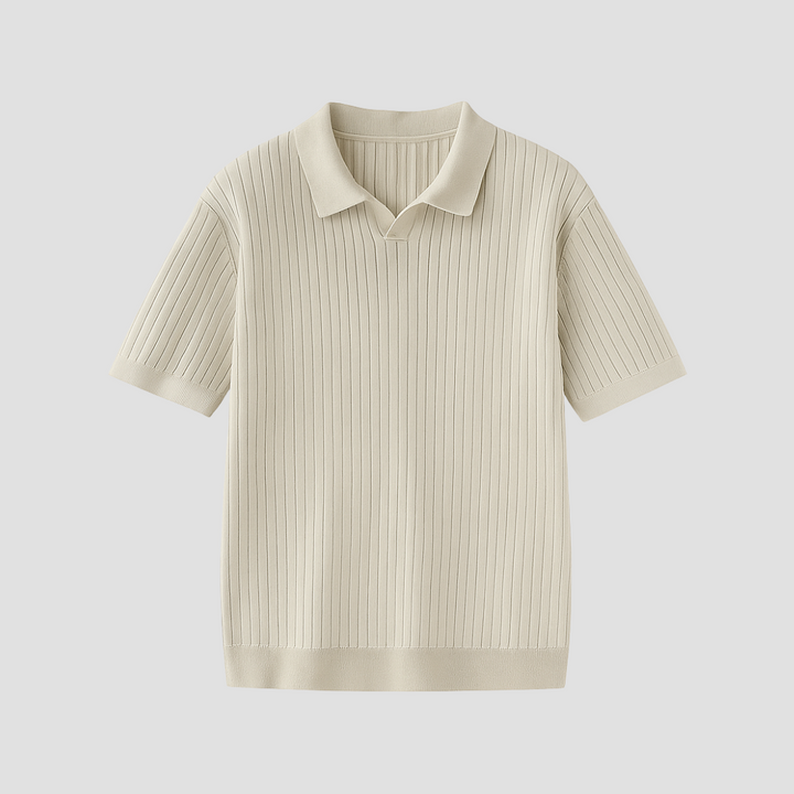 Evrard Polo Herren | Rippstrick, Leichter Sommer-Stil