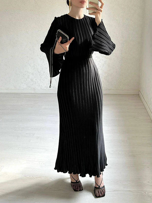 Isalys Langes Kleid für Frauen | Eleganz & Glockenärmel