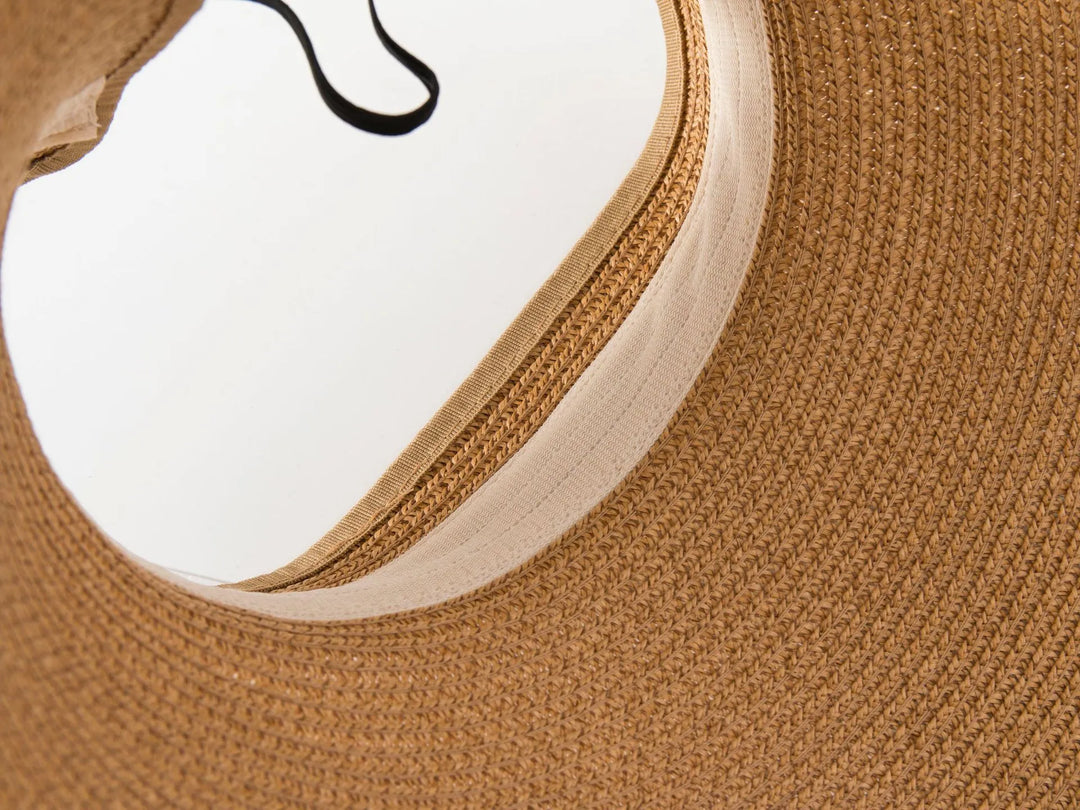 Visera solar Nicky para mujer con protección UV | Diseño abierto y ala ancha para verano y playa