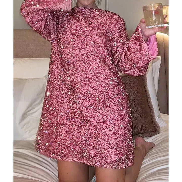 Mira Mini Kleid für Frauen | Glitzernde Pailletten & Fließender Schnitt