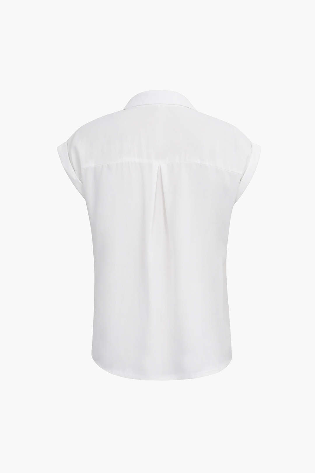 Vittoria Damenhemd | Minimalistisches Shirt mit geknotetem Saum & gekrempelten Ärmeln
