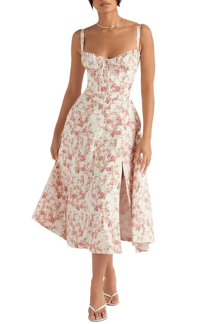 Blumenkleid mit Korsett | Lässige Eleganz & sommerlicher Charme