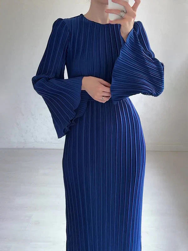 Isalys Langes Kleid für Frauen | Eleganz & Glockenärmel