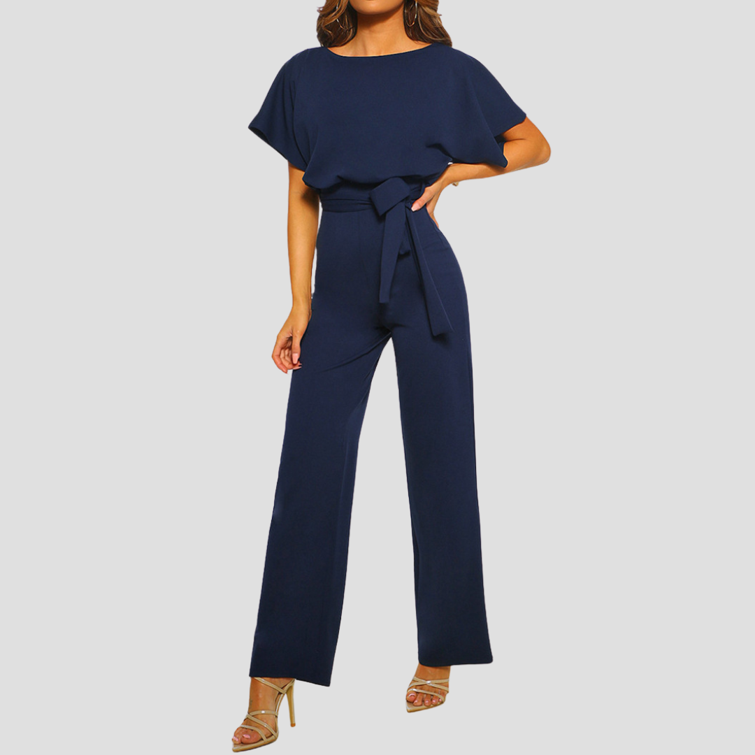 Beline | Eleganter Jumpsuit mit Gürtel | Fliessende Silhouette & Lässiger Look