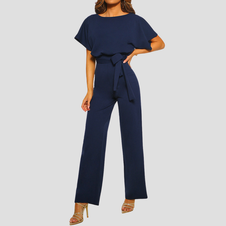 Beline | Eleganter Jumpsuit mit Gürtel | Fliessende Silhouette & Lässiger Look
