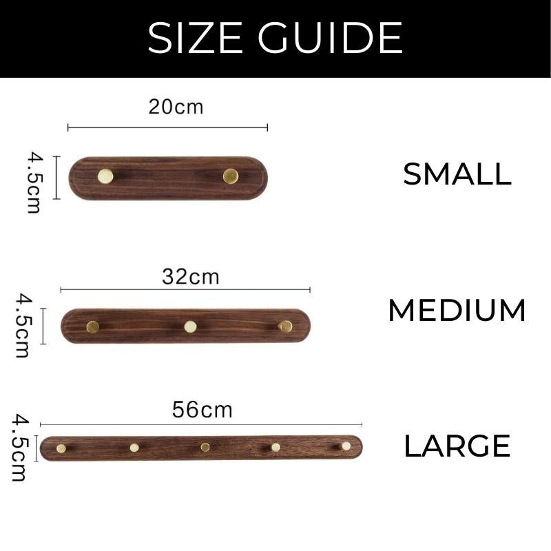 LignaHook Wandgarderobe aus Holz & Messing | Minimalistisches & elegantes Design
