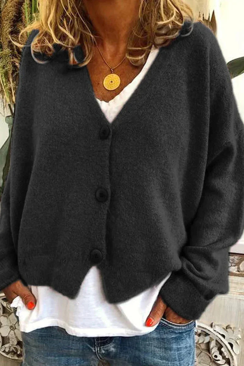 Weste Damen gestrickt | V-Ausschnitt Patchwork Design Warm