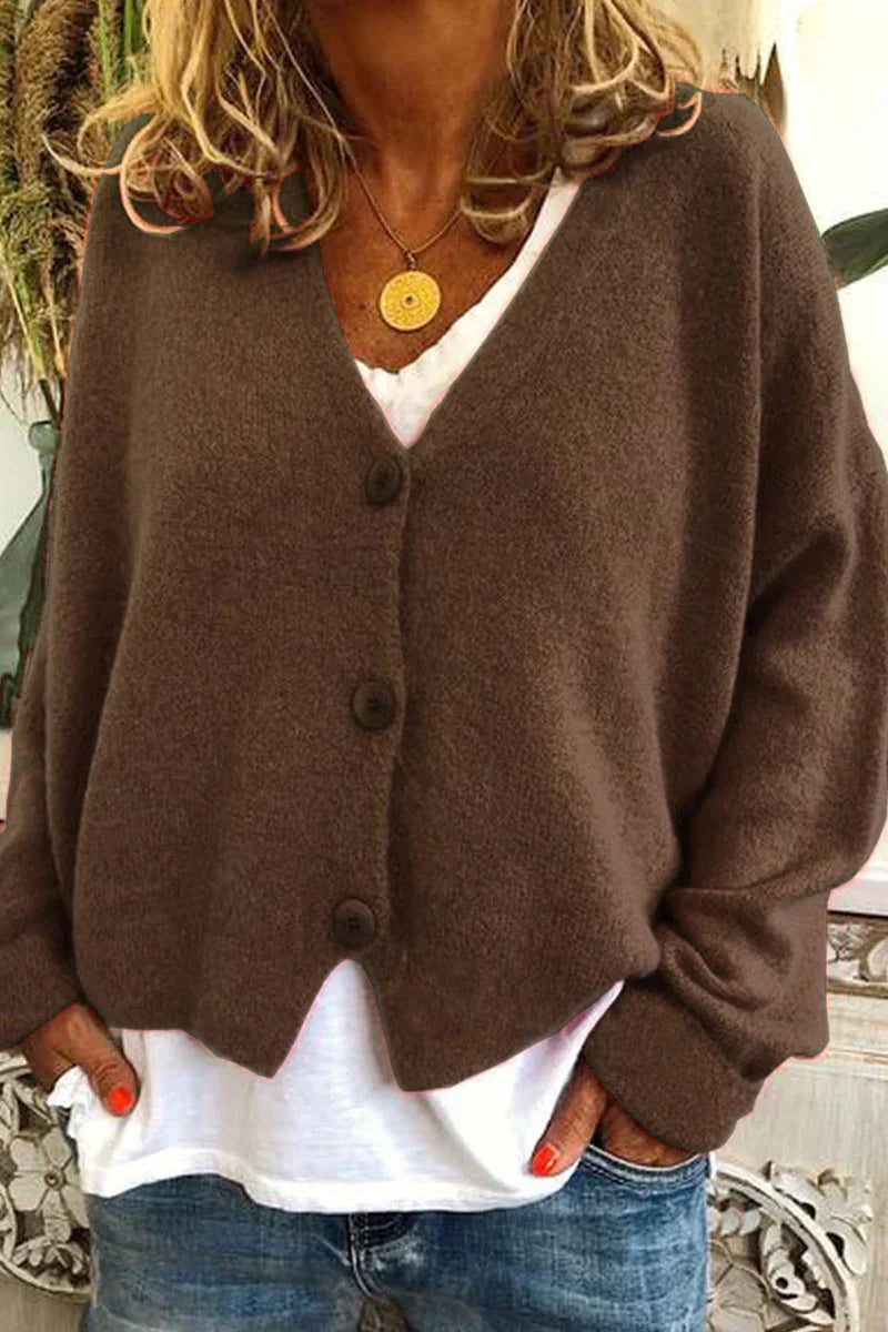 Weste Damen gestrickt | V-Ausschnitt Patchwork Design Warm