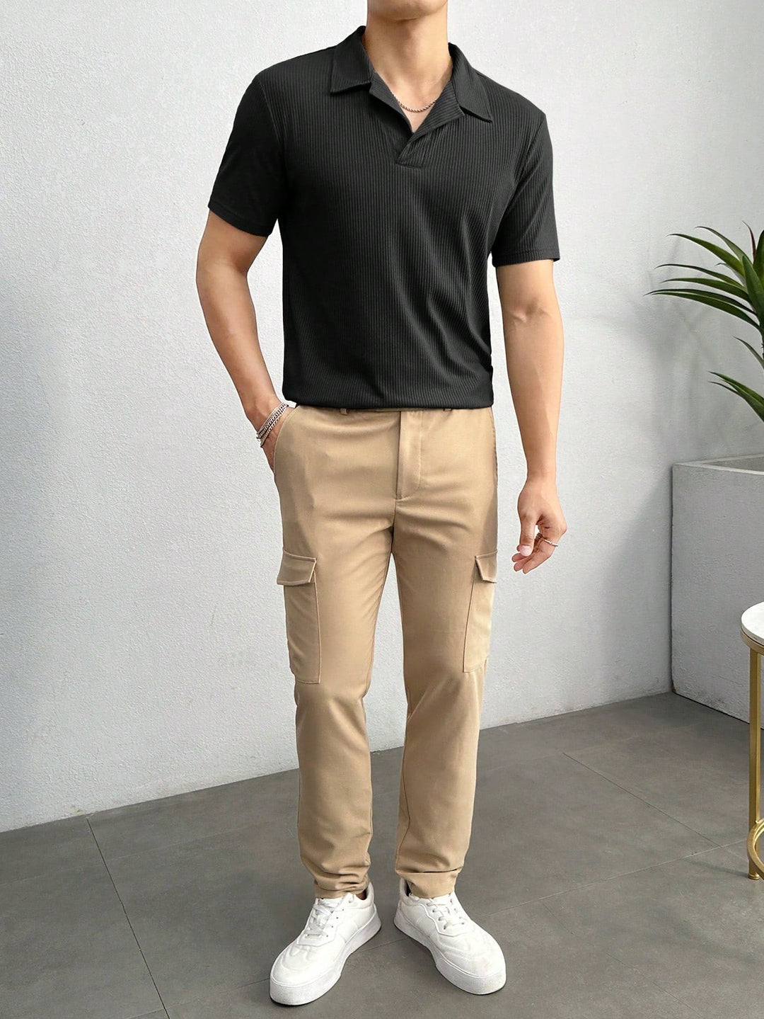 ALESSO RIBBED POLO SHIRT