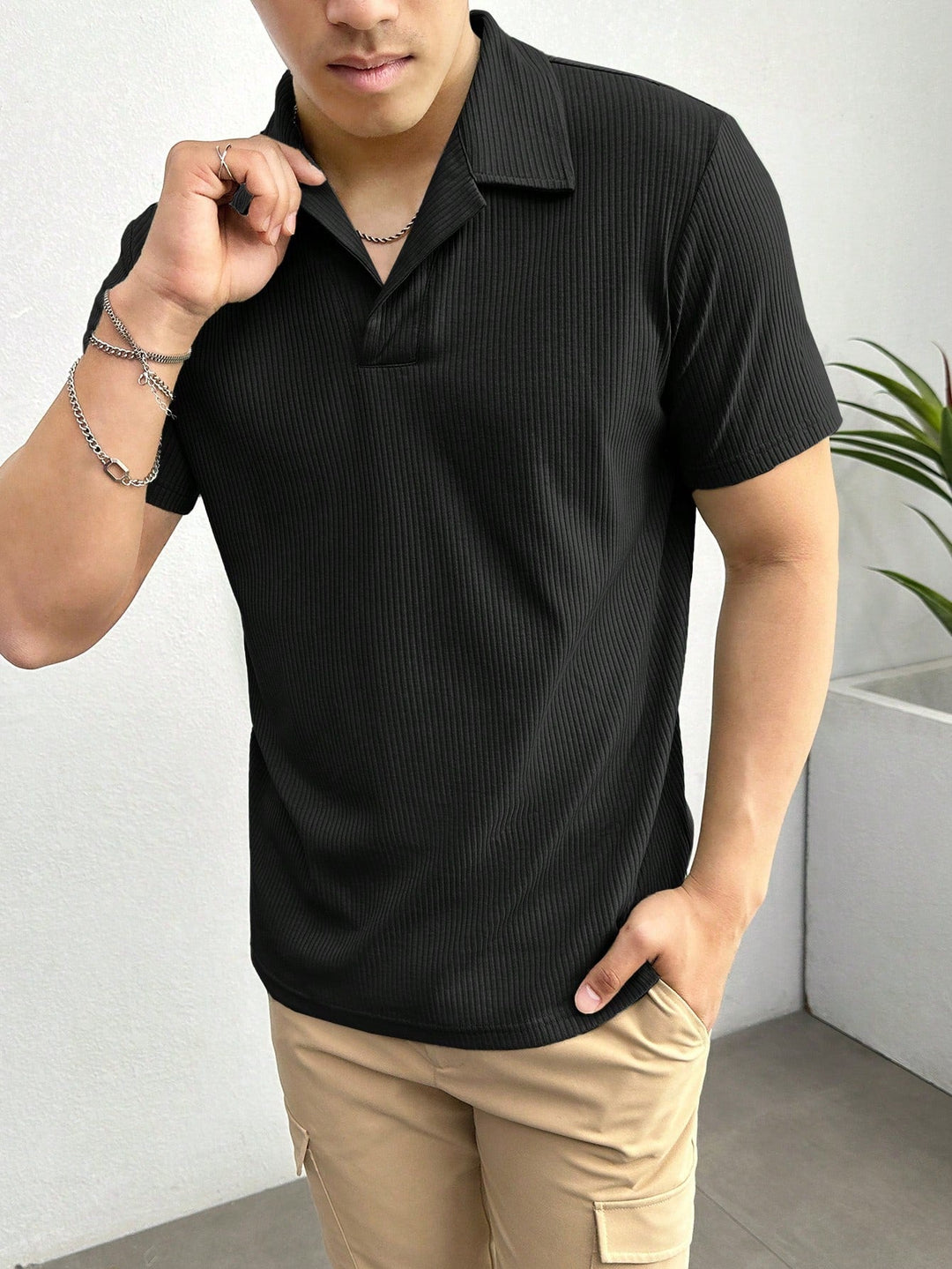 ALESSO RIBBED POLO SHIRT