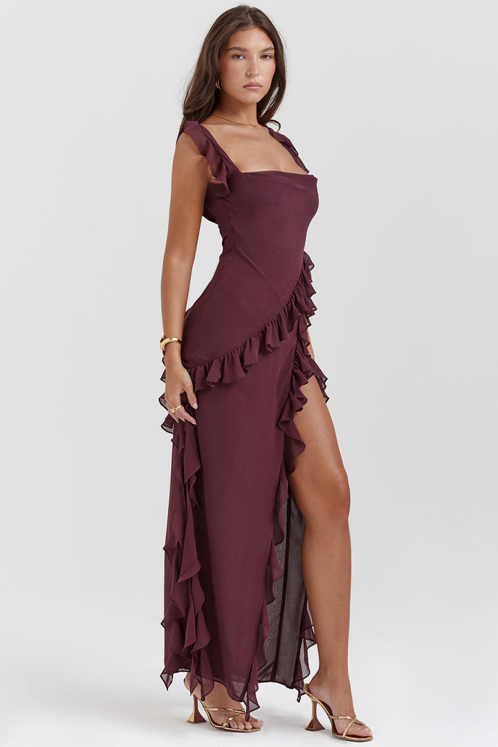Ariella Elegantes Damenkleid mit Rüschen und Luftigem Design | Festlich & Figurschmeichelnd