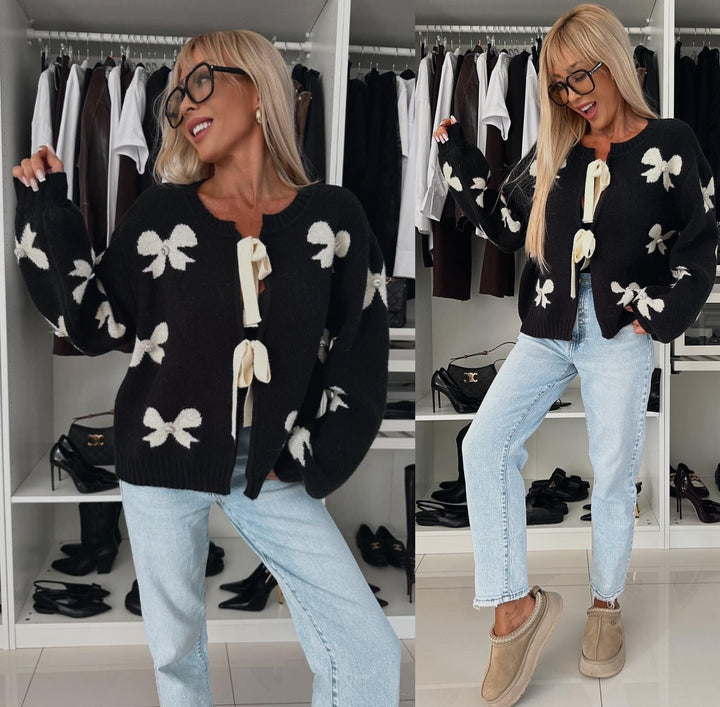 Luisa - Gemütlicher Cardigan mit Schleifenbindung