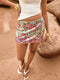 Neila | Minirock mit Pailletten und Colourblock-Design