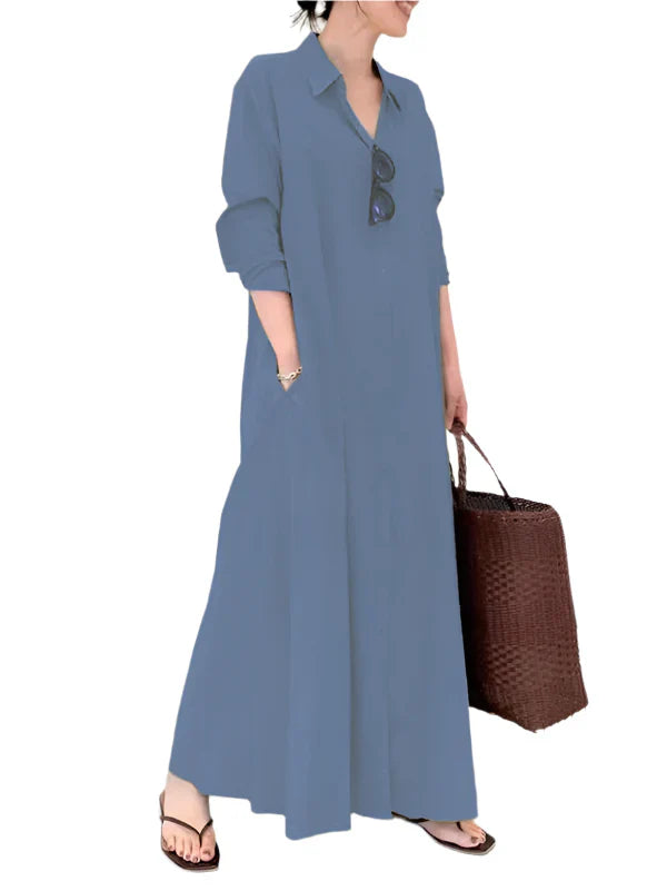 Livia Maxi Kleid für Frauen – Elegantes langes Kleid mit A-Linien-Silhouette
