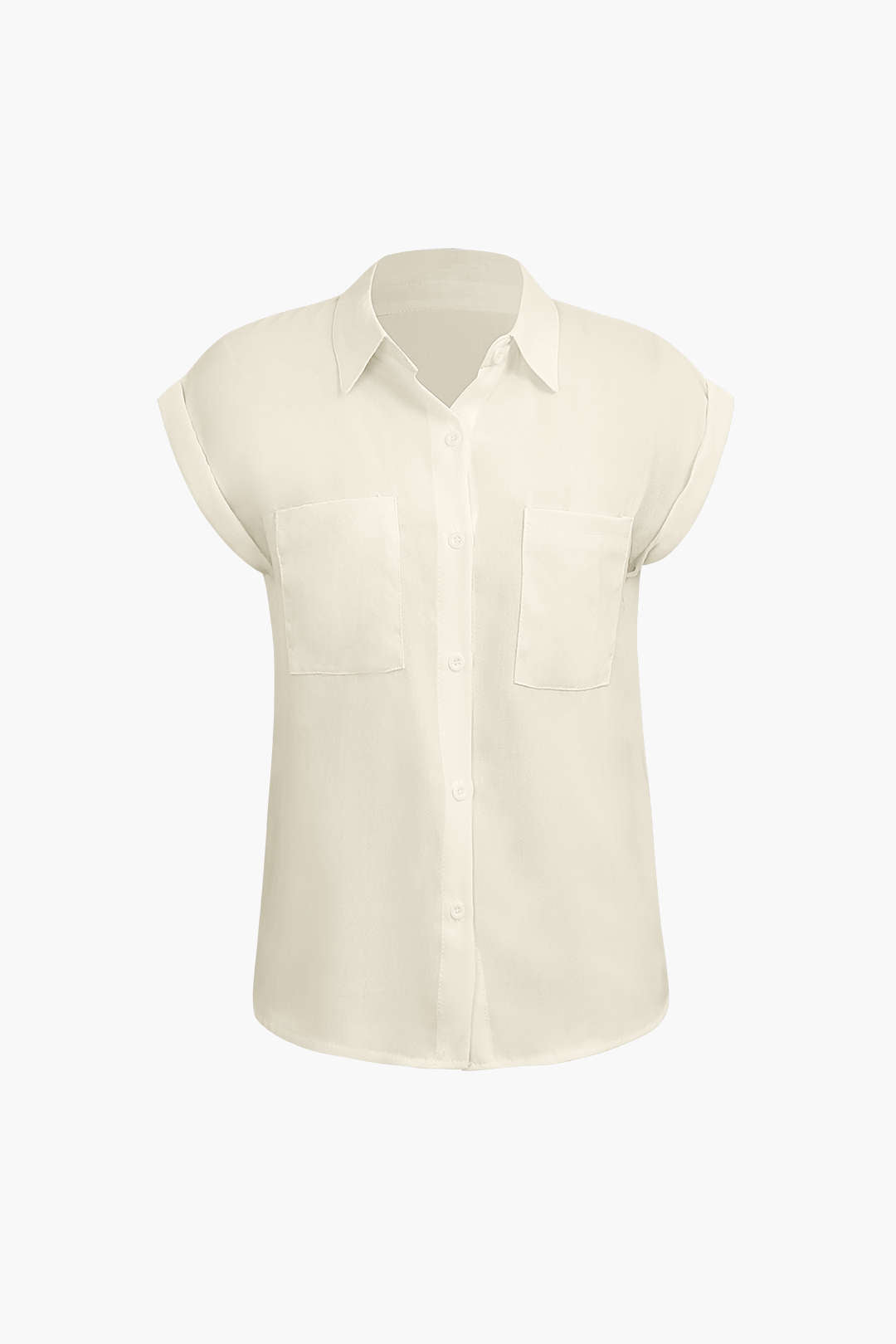 Vittoria Damenhemd | Minimalistisches Shirt mit geknotetem Saum & gekrempelten Ärmeln