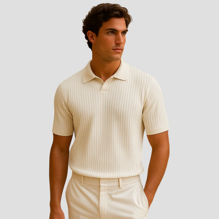 Evrard Polo Herren | Rippstrick, Leichter Sommer-Stil