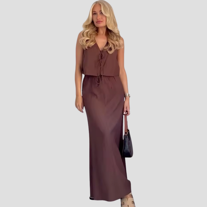Seraphie Set Eleganter Midi-Rock für Frauen | Feminine Leichtigkeit & Sommerlicher Stil