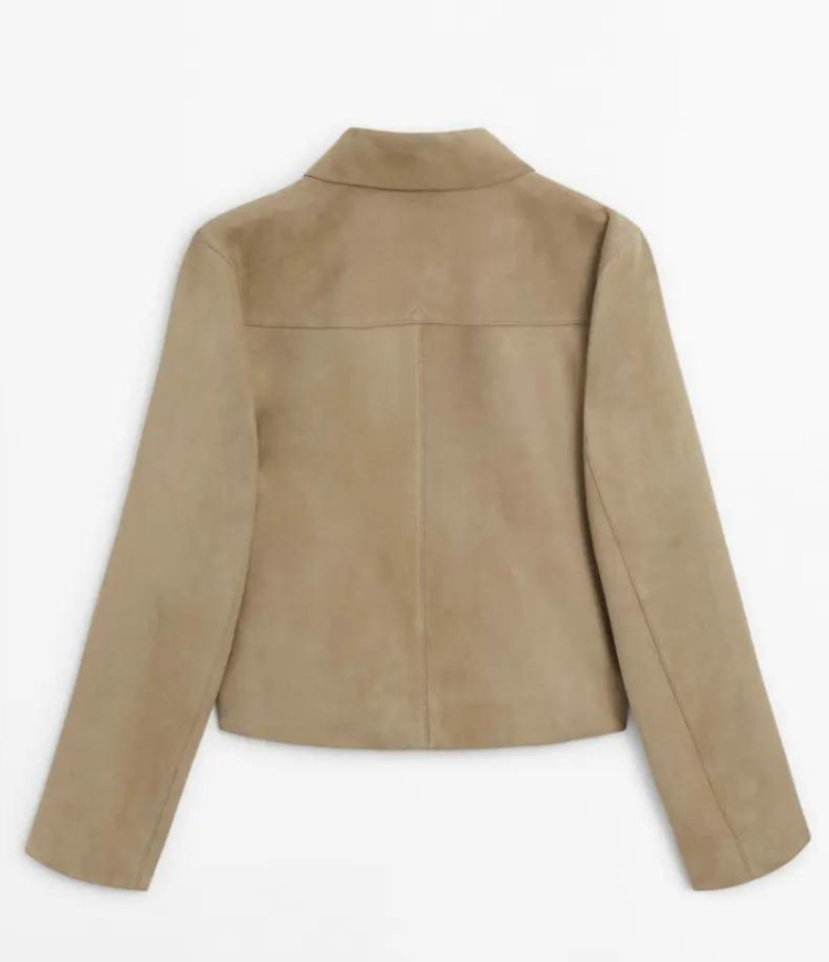 KARLY | Beige Lederjacke