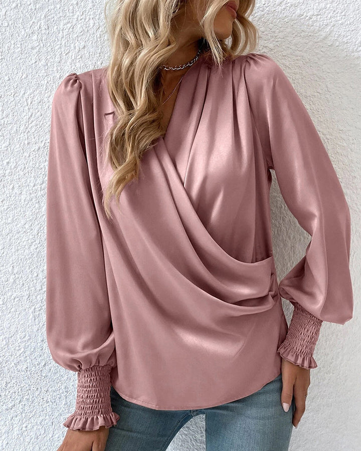 Boutique Elegante Bluse mit V-Ausschnitt | Raffinierter Stil und Komfort