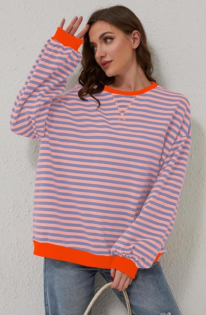 Elyna | Oversize Pullover mit Streifen - Das modische Must-Have der Saison