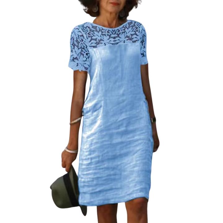 Ella Kurzärmliges Sommerkleid für Damen mit Lockere Passform