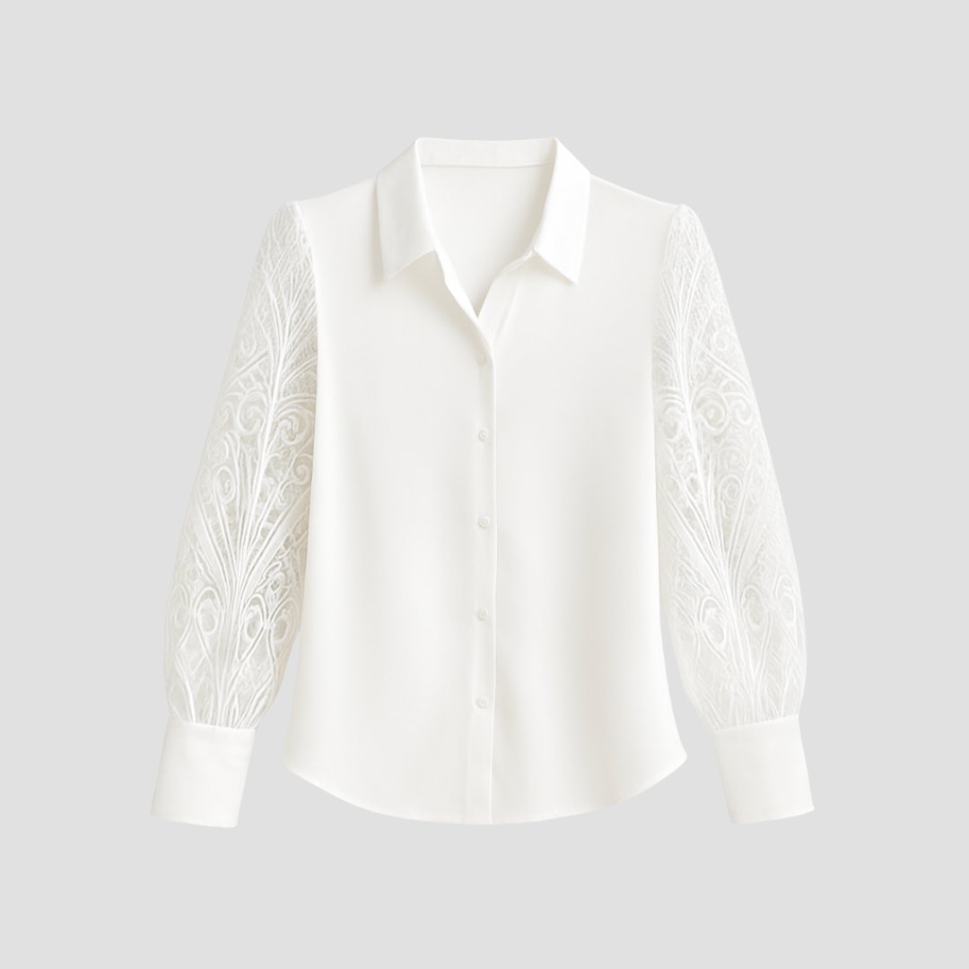 Nadège Patchwork-Bluse | Künstlerische Eleganz & Strukturierte Silhouette
