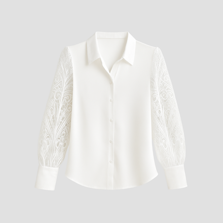 Nadège Patchwork-Bluse | Künstlerische Eleganz & Strukturierte Silhouette