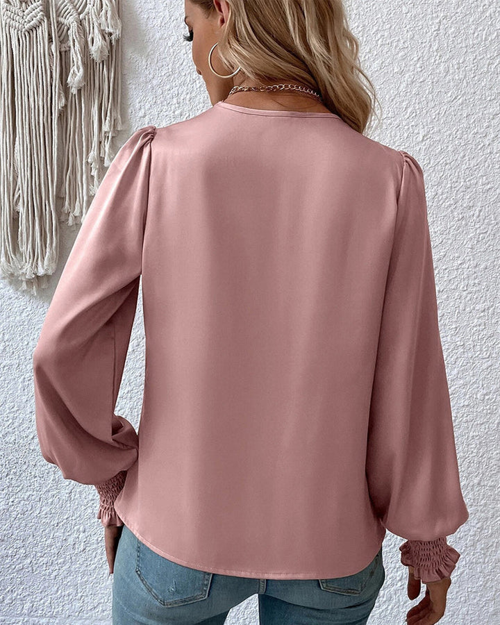 Boutique Elegante Bluse mit V-Ausschnitt | Raffinierter Stil und Komfort