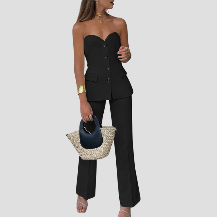 Anemone Zweiteiliges Korsett-Set für Frauen | Strukturierter Schnitt & Minimalistischer Chic