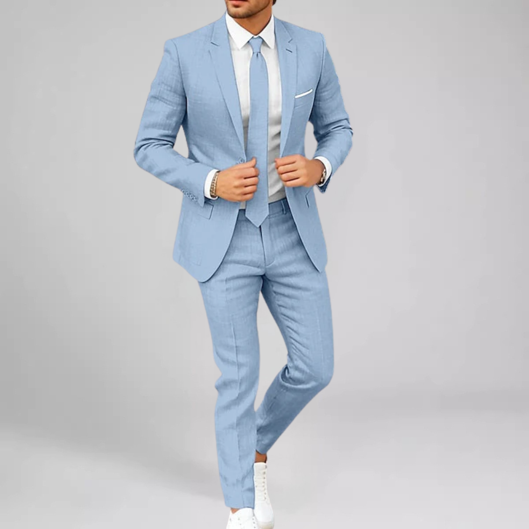 Flavian Zweiteiliges Set Lässig Männer | Komfort Leinen-Baumwolle & Sommer-Stil