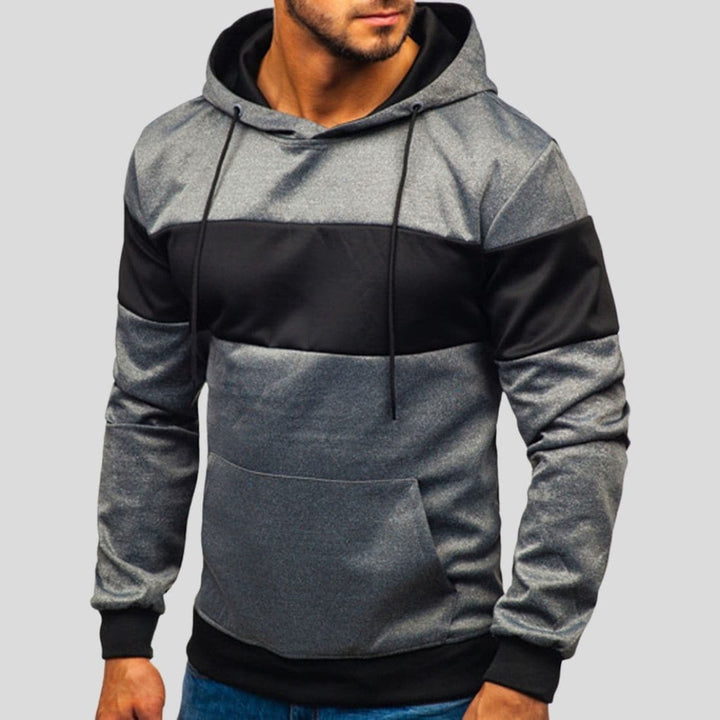 Enzo Warmer Kapuzenpullover mit Fronttaschen | Dynamisches Tricolor-Design und absoluter Tragekomfort