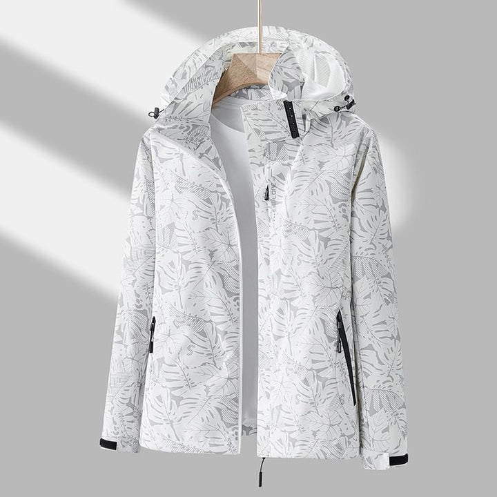 CALSEY | WASSERDICHTE WINDJACKE MIT TARNMUSTER