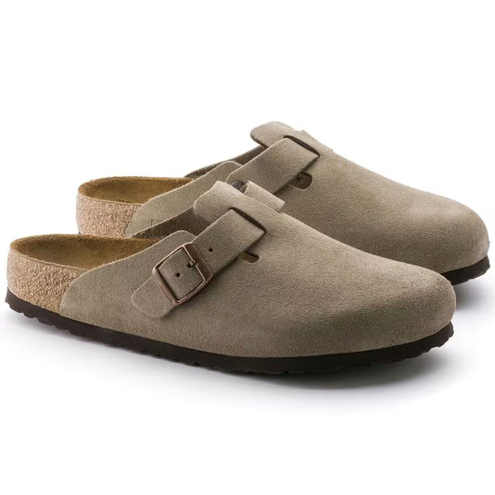 Boston Schweden | Anatomisch geformte Komfort Clogs aus Veloursleder