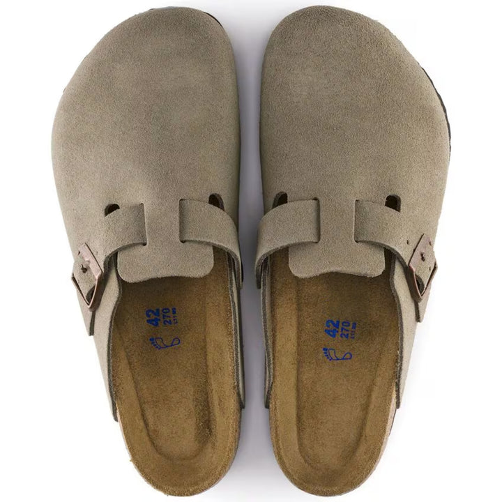 Boston Schweden | Anatomisch geformte Komfort Clogs aus Veloursleder